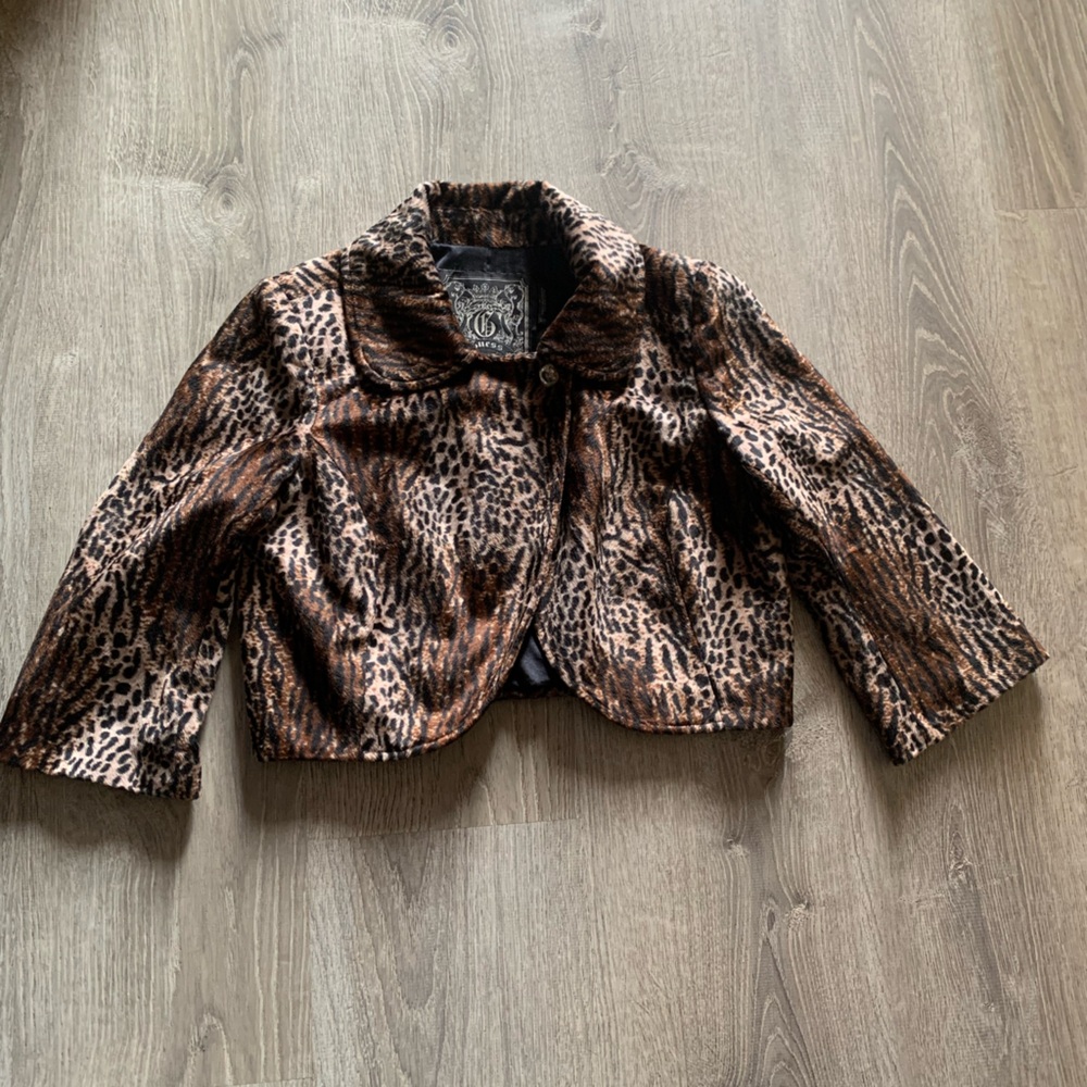Guess Brown and Black Teddy Jacket